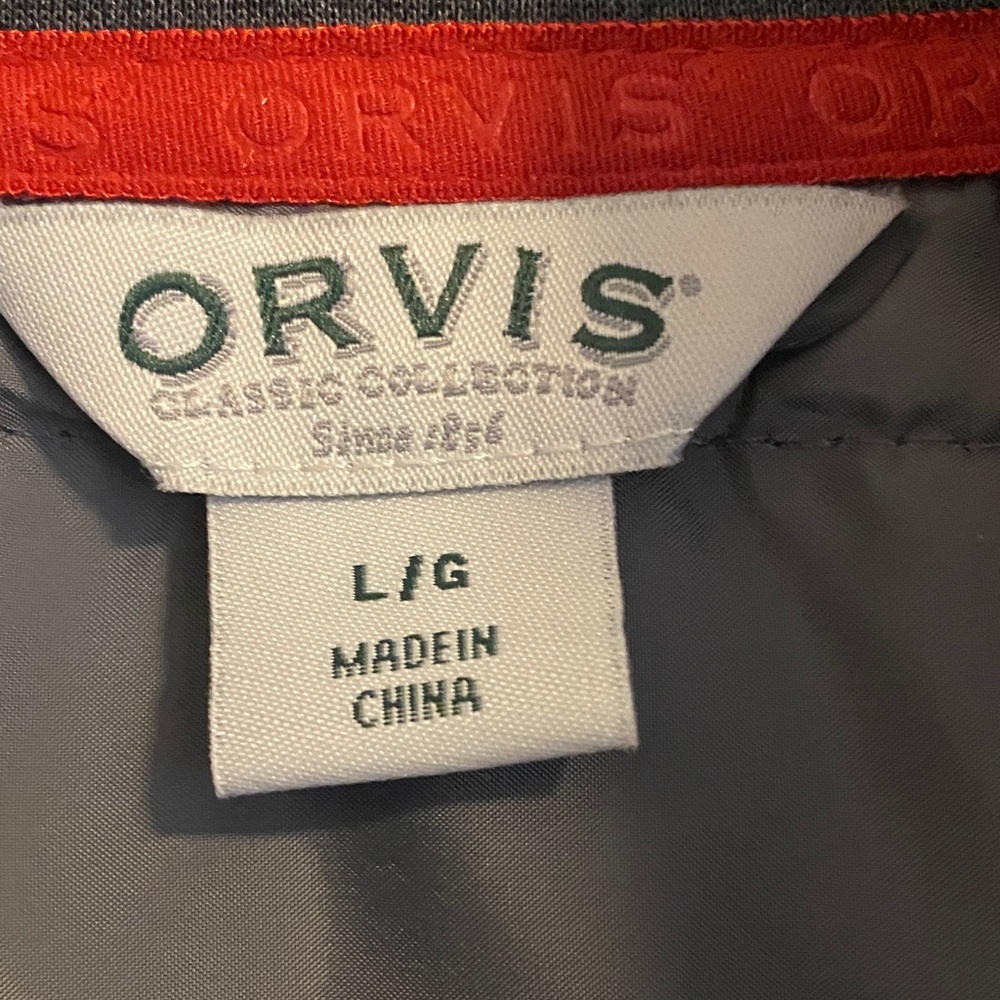 Orvis Men's Dark Gray Lightweight Jacket - Like New! Size L Large - Picture 2 of 6
